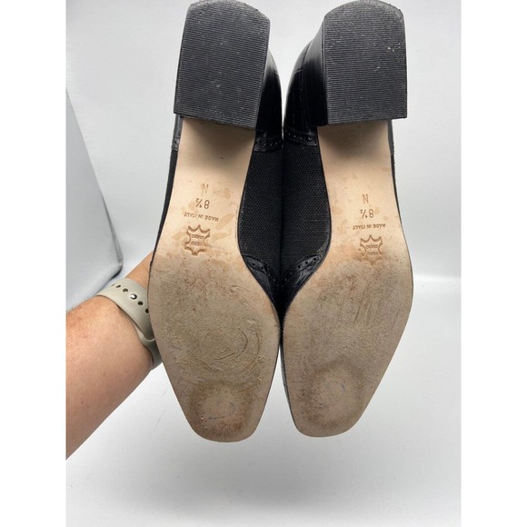 Talbots Shoes Women’s‎ Sz 8.5N Vero Cuoio Womens Square Toe 2” Heel Dress Black - Picture 7 of 12